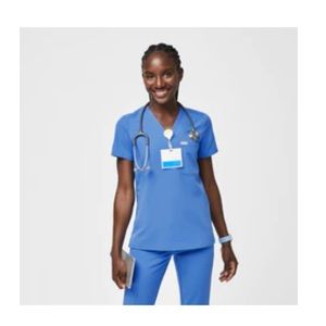 Figs capri blue Catarina top. NWT, unopened. Size XS.